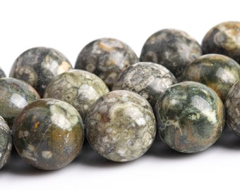 Regenwald Rhyolith Perlen Afrika Klasse AAA Echter Natürlicher Edelstein Runde Lose Perlen 8 MM 10 MM 12 MM Massen viel Optionen