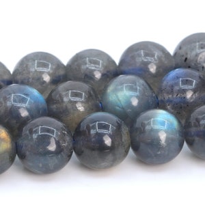 5-6MM Translucent Gray Labradorite Beads Madagascar Grade AA Genuine Natural Gemstone Full Strand Round Loose Beads 15&quot; (107324-2357)