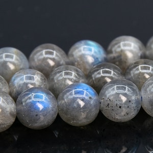 5MM Deep Gray Labradorite Beads Madagascar Grade A+ Genuine Natural Gemstone Round Loose Beads 15.5&quot; Bulk Lot Options (109634)