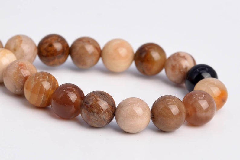 103669-944 6MM Brown Petrified Wood Jasper Beads AAA Genuine Natural Gemstone Full Strand Round Beads 15.5 BULK LOT 1,3,5,10,50