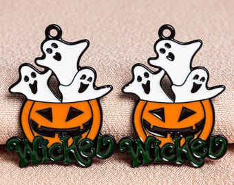 Ozdoby na Halloween Złe Dyniowe Duchy Charms 10 Sztuk Stop Charms Opcje partii hurtowych