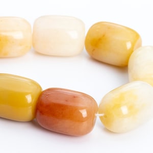 20x15MM Gobi Jade Beads Barrel Drum Grade AAA Genuine Natural Gemstone Loose Beads 7.5&quot; BULK LOT 1,3,5,10 and 50 (103072h-682)