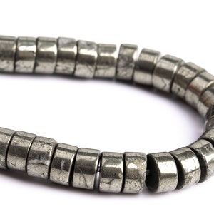 6x4MM Copper Pyrite Beads Rondelle Slice Grade AAA Genuine Natural Gemstone Half Strand Loose Beads 7.5&quot; Bulk Lot Options (104646h-1268)