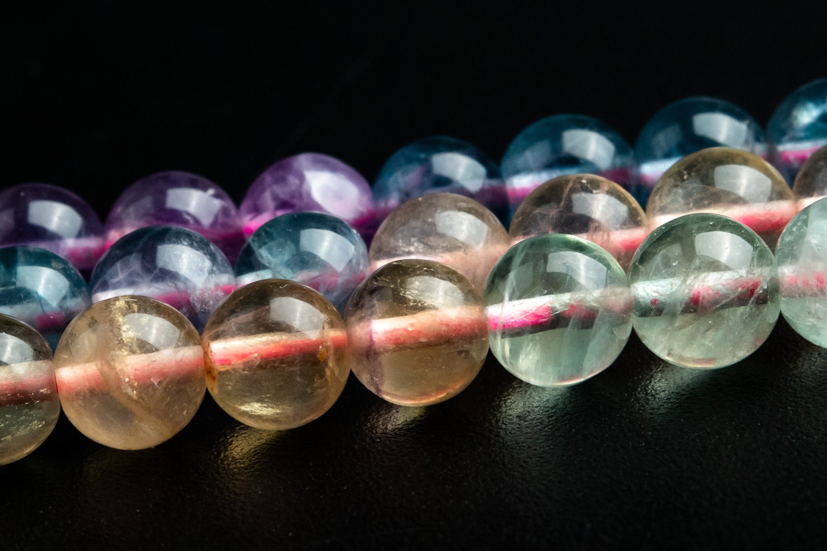 Multicolor Fluorite Beads Genuine Natural Grade AA+ Gemstone Round Loose Beads 6MM 8MM Bulk Lot Options