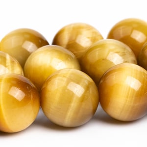 Golden Tiger Eye Beads Grade AA Gemstone Round Loose Beads 6MM 8MM 10MM 12MM Bulk Lot Options