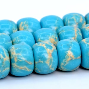 9X7MM Sky Blue Imperial Jasper Beads Grade AAA Natural Gemstone Full Strand Rondelle Loose Beads 15.5&quot; BULK LOT 1,3,5,10 and 50 (101886-424)