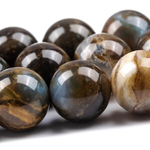 Brown Blue Opal Beads Genuine Natural Indonesia Grade A Gemstone Round Loose Beads 8MM 10MM Bulk Lot Options