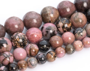 Bead Supplies Size 14x10mm - Oval Barrel Pink /& Gray Rhodonite Jewelry Supplies 12 Pieces Geuine Gemstones R Natural