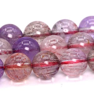 5MM Super Seven Beads Grade AA+ Genuine Natural Gemstone Half Strand Round Loose Beads 7.5&quot; BULK LOT 1,3,5,10 and 50 (101948h-435)
