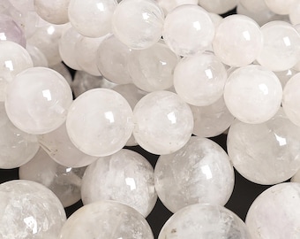 8-16MM White Phantom Quartz Bracelet | Genuine Natural Healing Crystal Jewelry For Women and Men