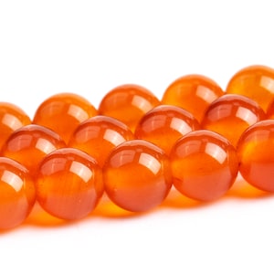 Orange Red Carnelian Beads Grade AAA Genuine Natural Gemstone Round Loose Beads 4MM 6MM 8MM 10MM Bulk Lot Options