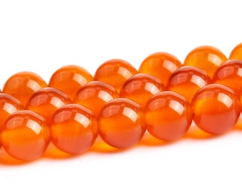 Orange Red Carnelian Beads Grade AAA Genuine Natural Gemstone Round Loose Beads 4MM 6MM 8MM 10MM Bulk Lot Options