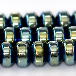 3x2MM Green Hematite Beads Grade AAA Gemstone Full Strand Rondelle Loose Beads 16&quot; Bulk Lot Options (101395-526)
