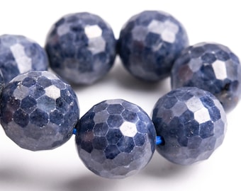 Blue sapphire 8x12mm Faceted Drop Gemstone Loose Beads 15 "AAA 