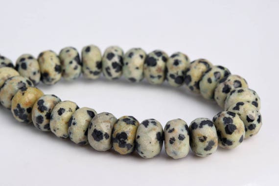 Lot De 23 Perles Jaspe Dalmatien 8 Mm - Naturel, Pour Création Bijoux