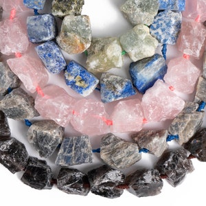 Raw Stone Beads Genuine Natural Grade AAA Free Form Chunks Gemstone Beads