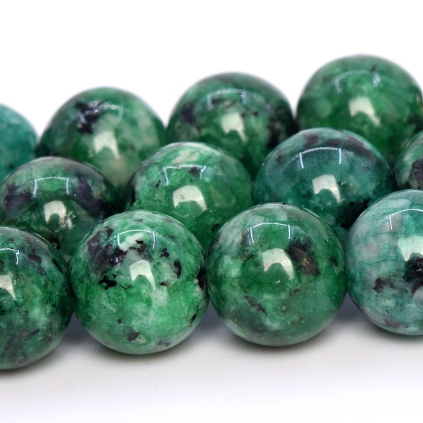 8MM Green Jade Beads Grade AAA Natural Gemstone Full Strand Round Loose Beads 14.5" Bulk Lot Options (106990-2206)