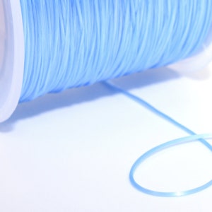 Cordón elástico japonés azul bebé de alta calidad de 0,8 mm / hilo de cristal 1 carrete 60 metros Opciones de lote a granel (64699-S2548)