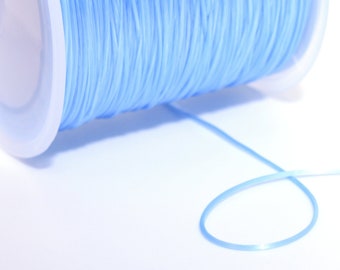 High Quality 0.8MM Baby Blue Japanese Elastic Cord / Thread Crystal String 1 Spool 60 Meters Bulk Lot Options (64699-S2548)