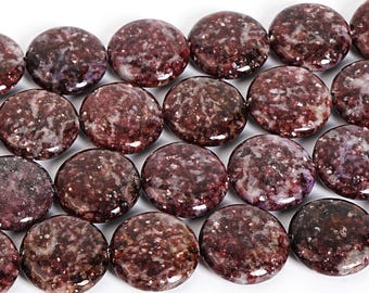 Grade AAA Phosphosiderite Smooth Purple Red Round Gemstone Beads 18X5MM Full Strand 15" Loose Beads Bulk Lot Options for Jewelry
