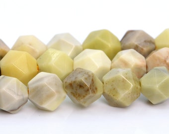 Butter Jade Perlen Sternschnitt facettierte Klasse AAA echte natürliche Edelstein lose Perlen 6 MM 8 MM Lot Optionen