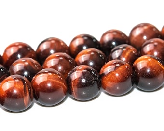 Mahogany Red Tiger Eye Beads Grade AAA Genuine Natural Gemstone Round Loose Beads 4MM 6MM 8MM 10MM 12MM Bulk Lot Options
