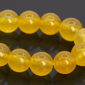 8MM Honey Yellow Jade Beads Grade AAA Natural Gemstone Half Strand Round Loose Beads 7.5" BULK LOT 1,3,5,10 and 50 (100993h-841)