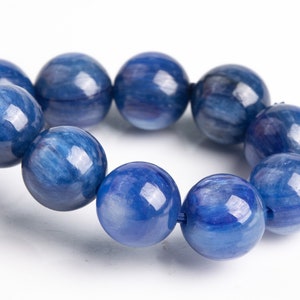 8MM Kyanite Beads Blue Bracelet Grade AAA Genuine Natural Round Gemstone 7&quot; Bulk Lot Options (119284h-1230)