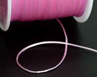 Cordón elástico rosa púrpura de 0,8 mm / hilo de cristal 1 carrete 60 metros Opciones de lote a granel (61067-S2028)