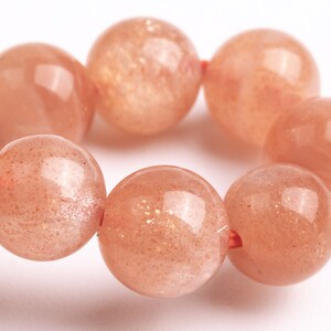 7MM Golden Orange Strawberry Quartz Beads Bracelet Grade AA+ Genuine Natural Round Gemstone 6.5&quot; (123560h-70)