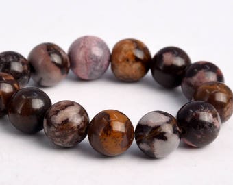 8 MM Outback Jaspis Pärlor Grade AAA Äkta Naturlig Ädelsten Halv Strand Runda Lösa Pärlor 7,5" BULKPARTI 1, 3, 5, 10 och 50 (103012h-653)