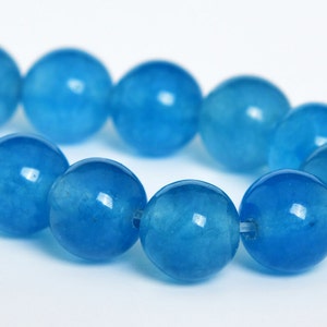 8MM Winter Blue Jade Beads Grade AAA Natural Gemstone Half Strand Round Loose Beads 7.5&quot; BULK LOT 1,3,5,10 and 50 (101007h-328)