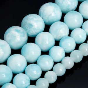 Rare Aqua Blue Hemimorphite Beads Mongolia Genuine Natural Grade AAAAA Gemstone Round Loose Beads 6MM 8MM 10MM 12MM Bulk Lot Options