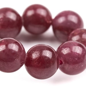 7-8MM Ruby Beads Red Bracelet Grade AAA Genuine Natural Round Gemstone 7&quot; Bulk Lot Options (124869h-4121)