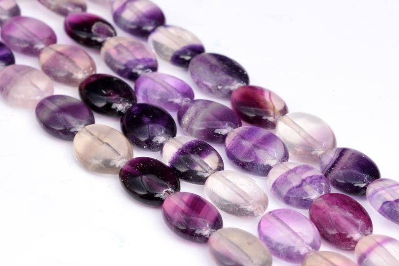 14x10MM Rainbow Fluorite Beads Flat Oval Grade AA Genuine Natural Gemstone Loose Beads 15.5 BULK LOT 1,3,5,10 and 50 102804-473