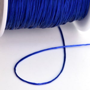 Hilo elástico azul rey de 0,8 mm, hilo de cristal, 1 carrete de 60 metros, opciones de lote (61086-S2027)