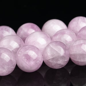 9-10MM Kunzite Beads Purple Pink Grade AAA Genuine Natural Gemstone Full Strand Round Loose Beads 15&quot; (119167-1372)