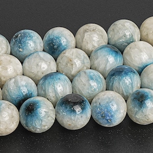 Blue Ice Glacierite Beads Genuine Natural Grade AA+ Gemstone Round Loose Beads 6MM 8MM 10MM Bulk Lot Options
