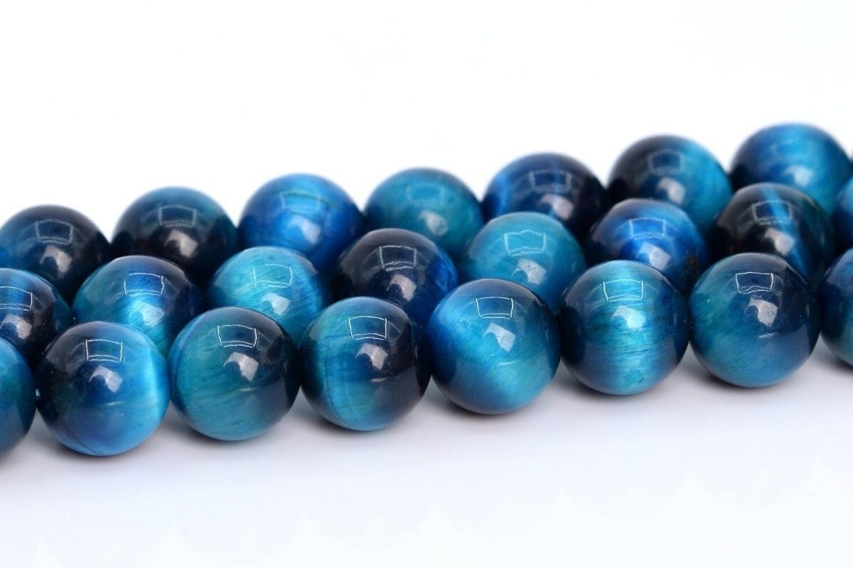 Blue Green Tiger Eye Beads Grade AAA Gemstone Round Loose Beads 4MM 6MM 8MM 10MM Bulk Lot Options