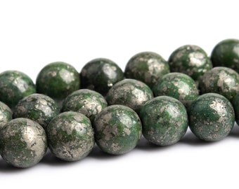 5-6 MM grüne Pyrit Perlen Klasse AAA natürliche Edelstein runde lose Perlen 15,5 "/ 7,5" lose Lot Optionen (102299)