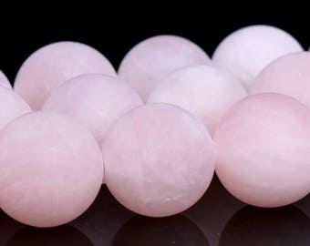 15-16MM Matte Rose Quartz Beads Grade AA Genuine Natural Gemstone Round Loose Beads 15.5"/ 7.5"/ 4" Bulk Lot Options (103505)