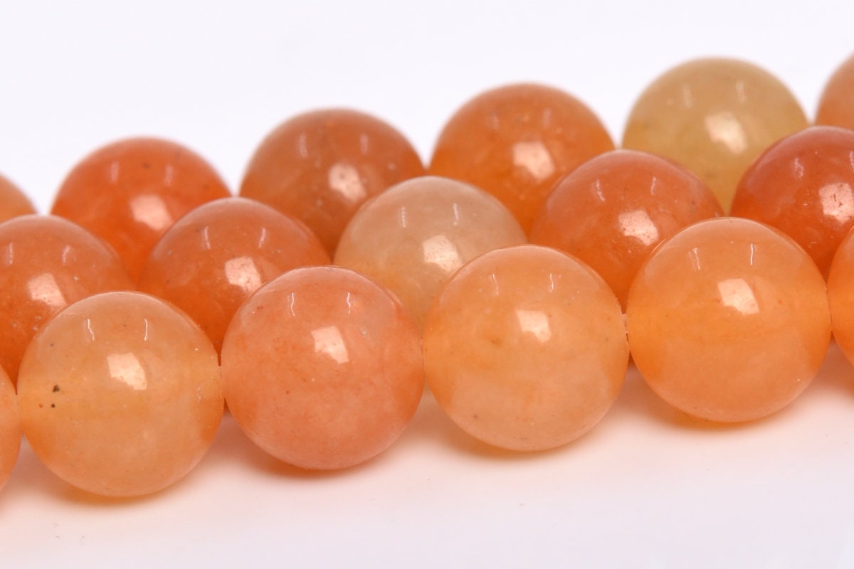 8MM Orange Aventurine Beads Grade AAA Natural Gemstone Full | Etsy
