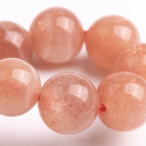 7MM Golden Orange Strawberry Quartz Beads Bracelet Grade AA+ Genuine Natural Round Gemstone 6.5&quot; (123558h-70)