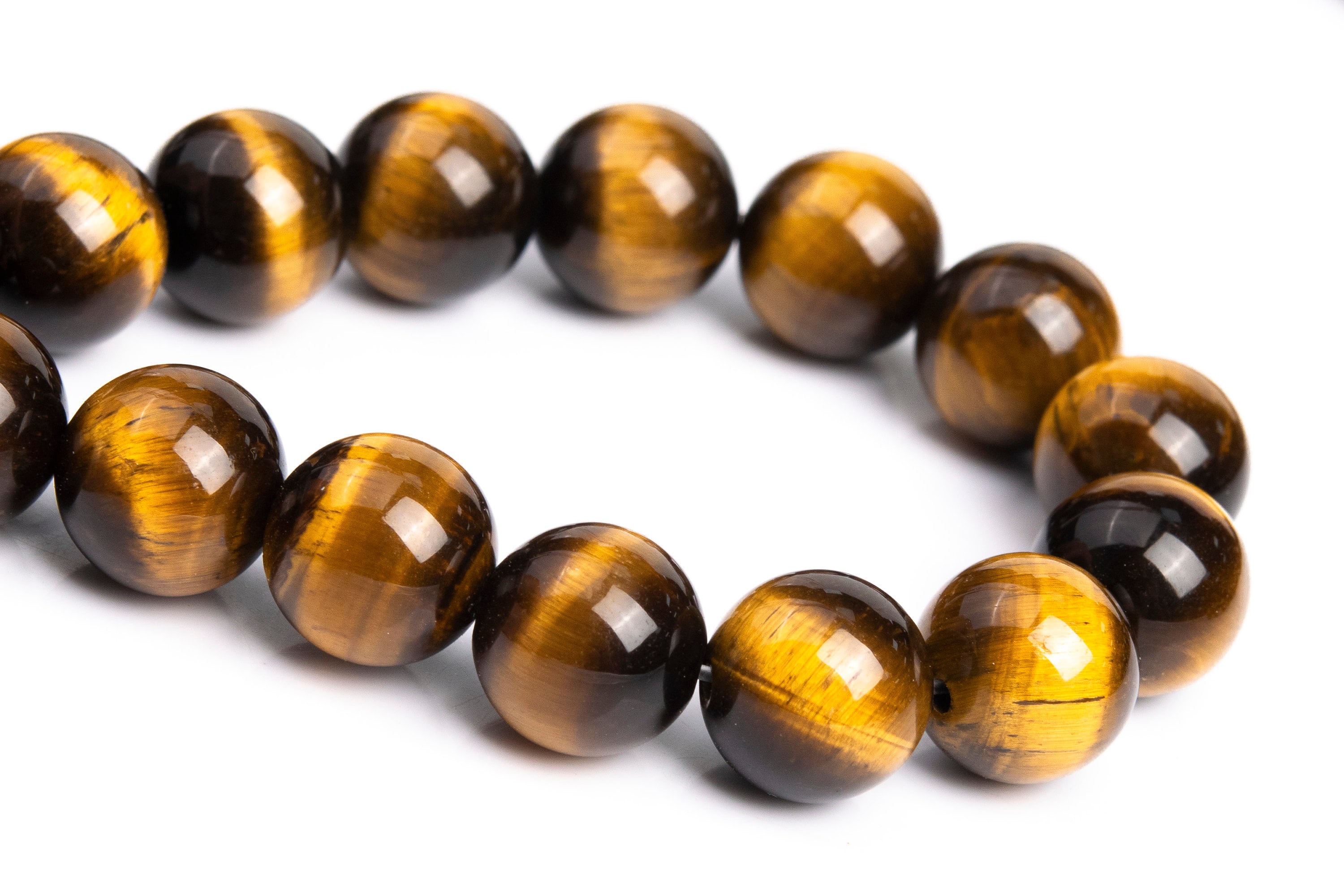 Natural Honey Gold Tiger Eye Beads, Grade AAA Gemstone Round Loose Beads 6mm 60pcs Bulk Lot Options, Semi Precious Stone Beads for Jewelry Making