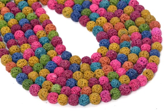 Perline Di Lava Nera: Roccia Vulcanica Rotonda, Creazione Di - Foto 3