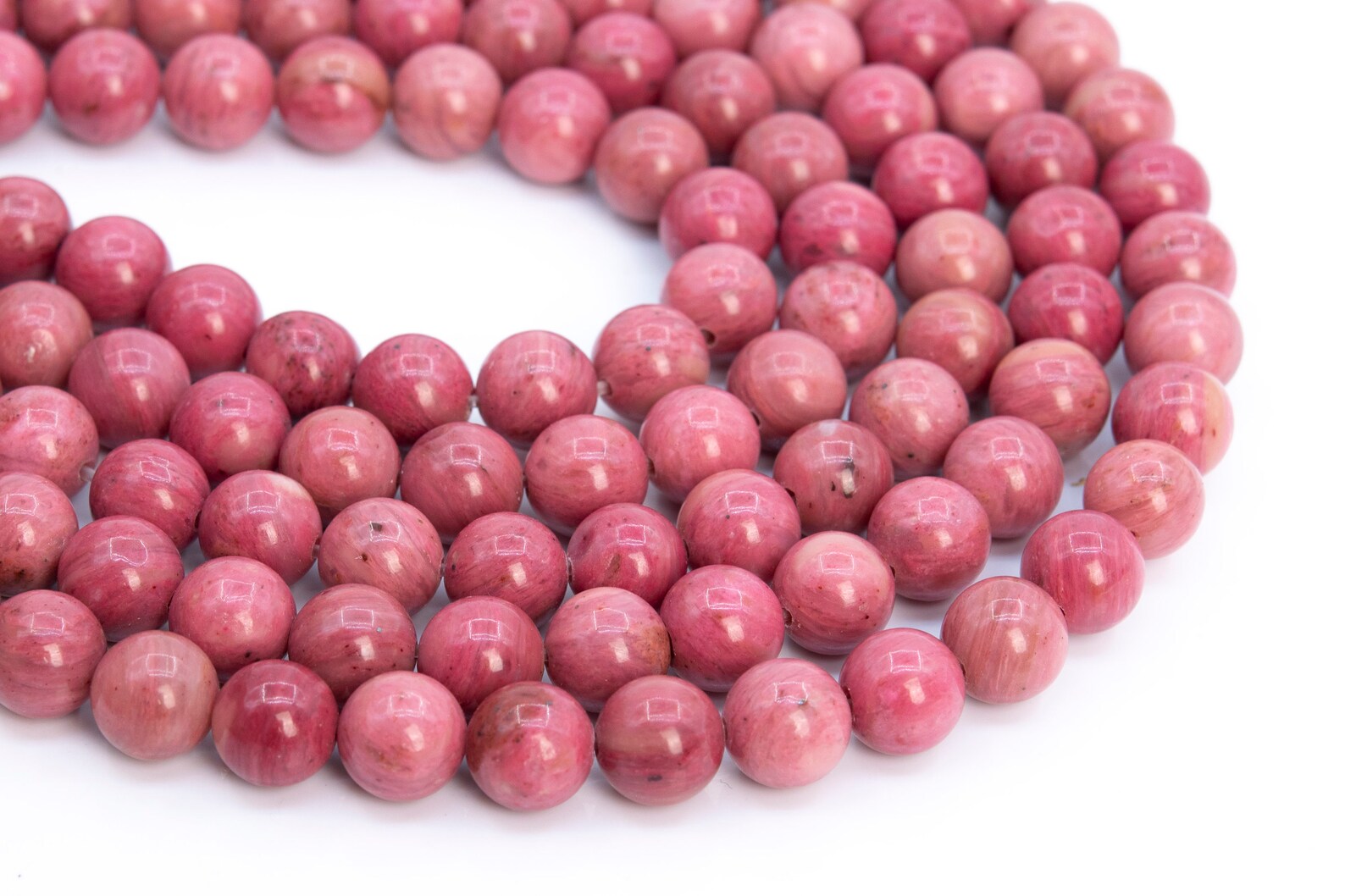 Rose Pink Rhodonite Beads Grade AAA Genuine Natural Gemstone - Etsy