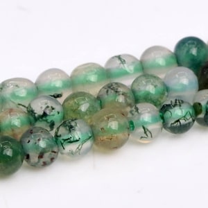 2MM Green Moss Agate Beads Grade AAA Natural Gemstone Full Strand Round Loose Beads 15.5&quot; BULK LOT 1,3,5,10 and 50 (102272-492)