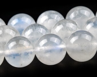 10MM Translucent Rainbow Moonstone Beads Grade A+ Genuine Natural Gemstone Full Strand Round Loose Beads 15" (124812-4109)