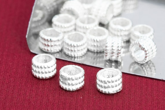 5MM Sterling Silver Spacer Beads Tube 10 Pcs  (61569-2105)