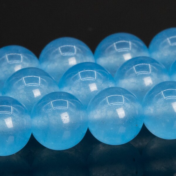 8MM Quartz Beads Water Blue Grade AAA Natural Gemstone Round Loose Beads 15"/7.5" Bulk Lot Options (111305)